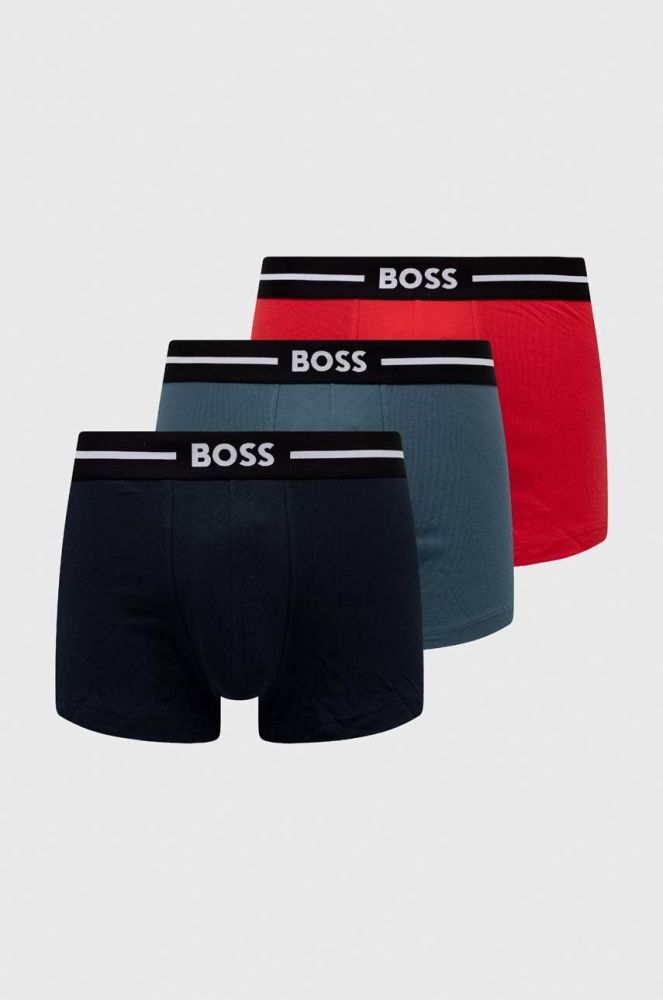 Боксери BOSS 3-pack чоловічі колір блакитний (2867202)