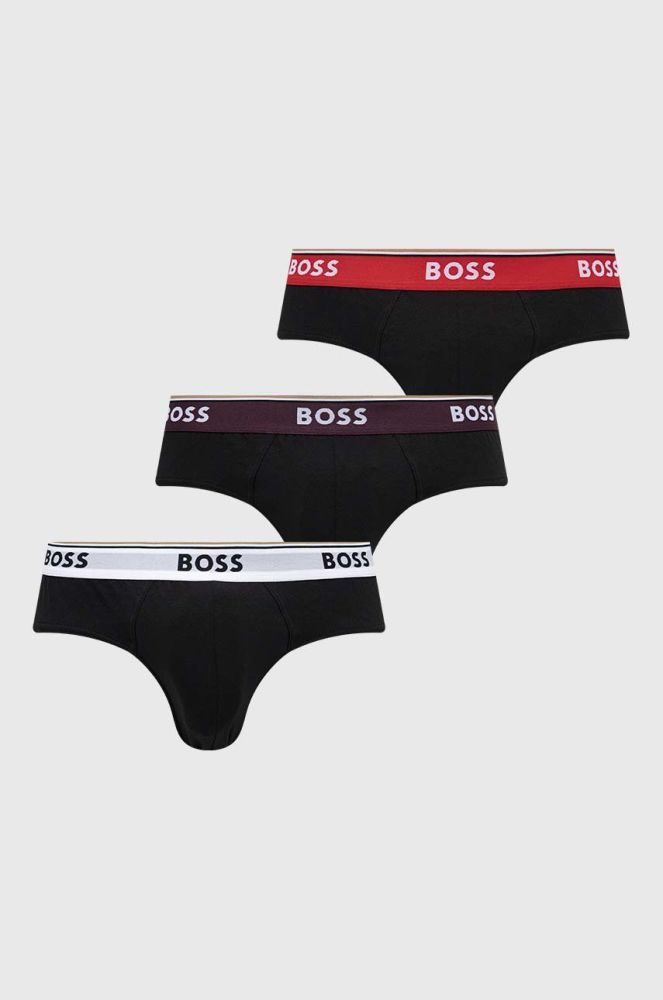 Сліпи BOSS 3-pack чоловічі колір чорний (2877680)