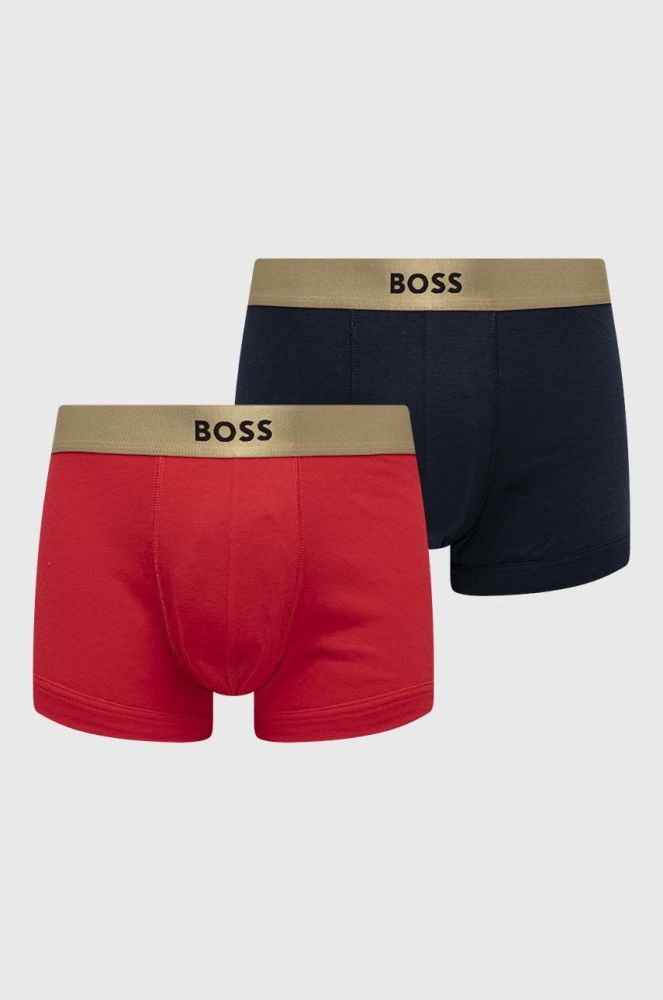 Бавовняні боксери BOSS 2-pack колір червоний
