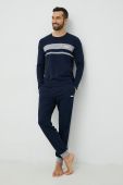 Піжамні штани BOSS чоловічі колір синій візерунок