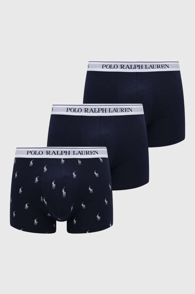 Боксери Polo Ralph Lauren 3-pack чоловічі колір синій (3377181)