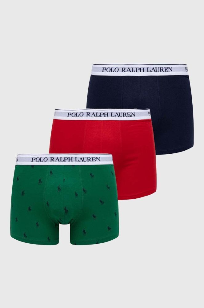 Боксери Polo Ralph Lauren 3-pack чоловічі колір зелений