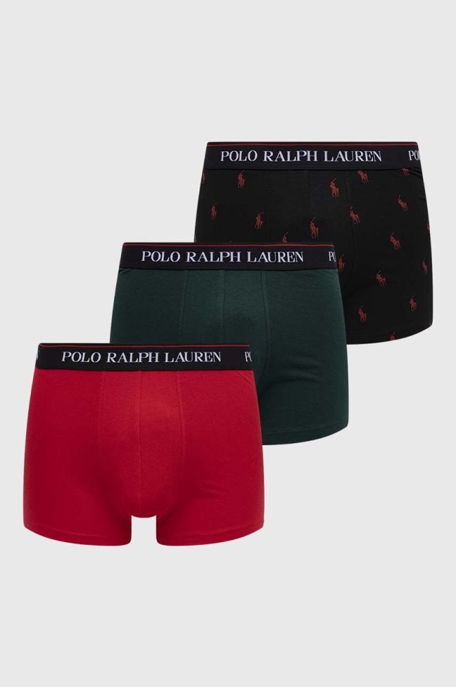 Боксери Polo Ralph Lauren 3-pack чоловічі колір чорний (3377196)