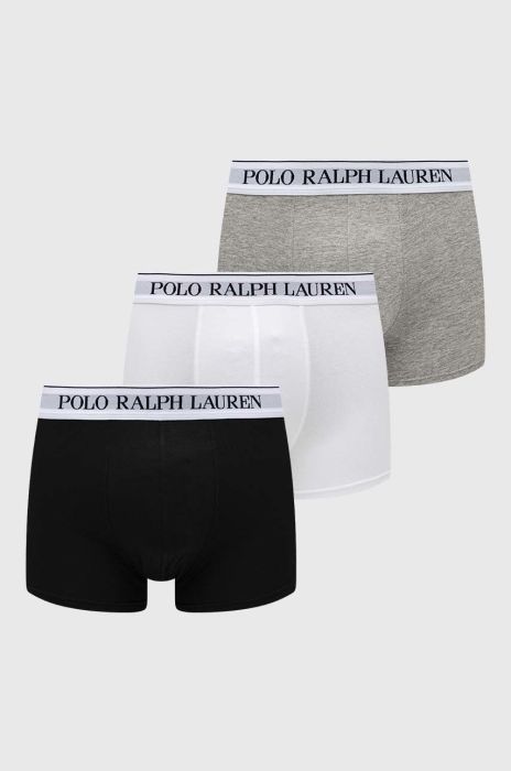 Боксери Polo Ralph Lauren 3-pack чоловічі колір сірий (2837101)