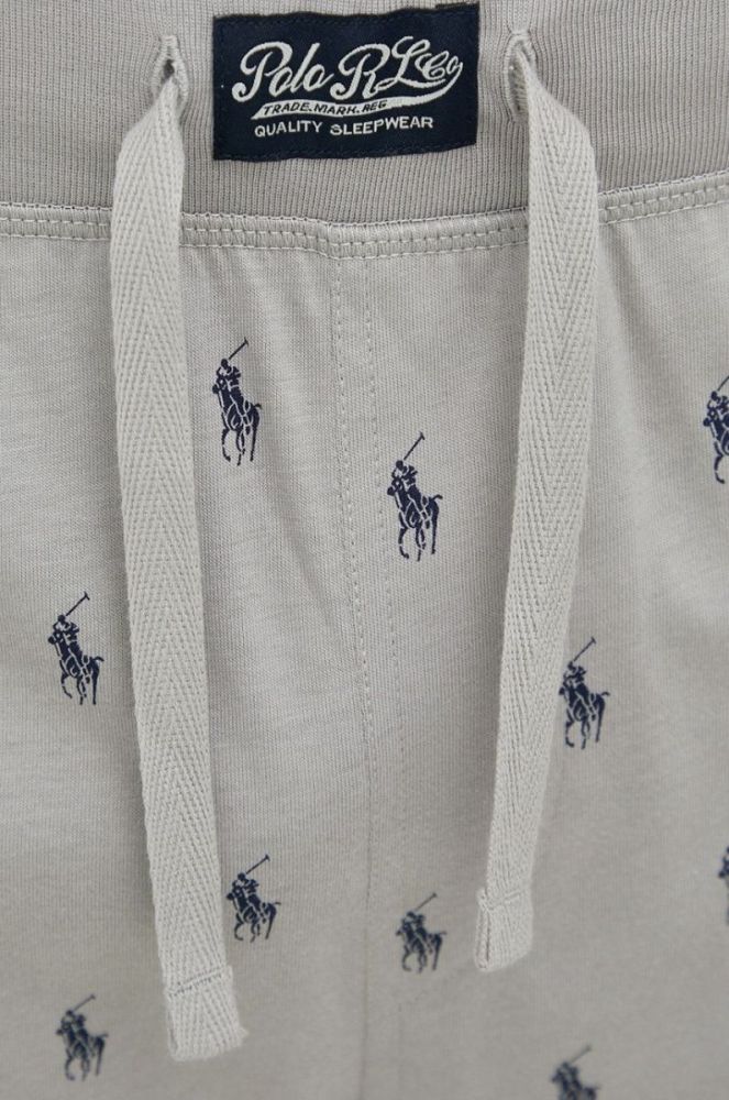 Піжамні бавовняні штани Polo Ralph Lauren колір сірий візерунок (2908514) фото 4