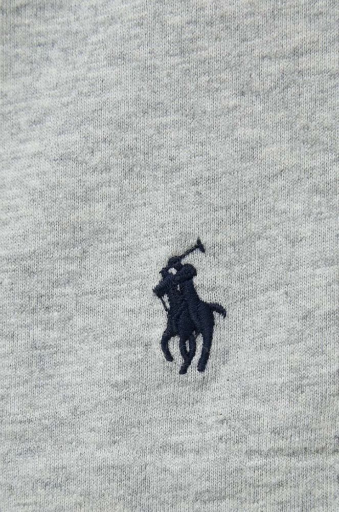 Бавовняна піжамна футболка Polo Ralph Lauren колір сірий з принтом фото 5