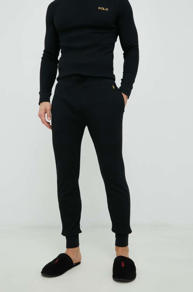 Піжамні штани Polo Ralph Lauren чоловічі колір чорний однотонна (2908700)