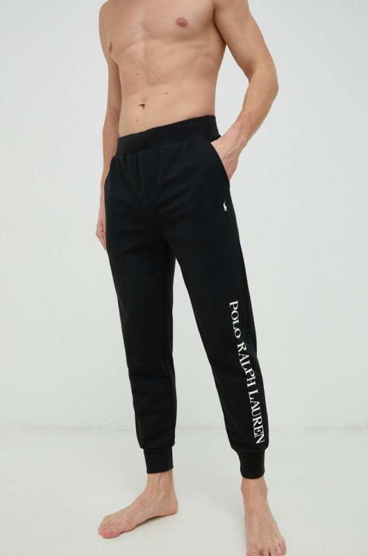 Штани лаунж Polo Ralph Lauren колір чорний з принтом
