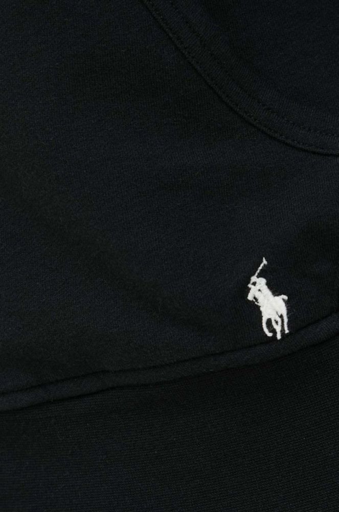 Кофта лаунж Polo Ralph Lauren колір чорний однотонна фото 6