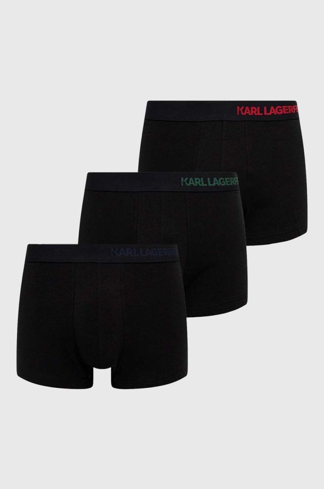 Боксери Karl Lagerfeld 3-pack чоловічі колір чорний (2896172)