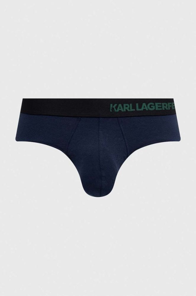 Сліпи Karl Lagerfeld 3-pack чоловічі колір синій фото 3