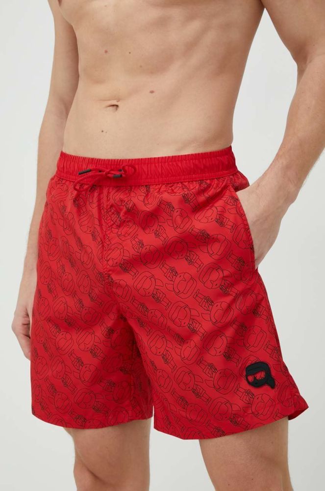 Купальні шорти Karl Lagerfeld колір червоний (2923428)