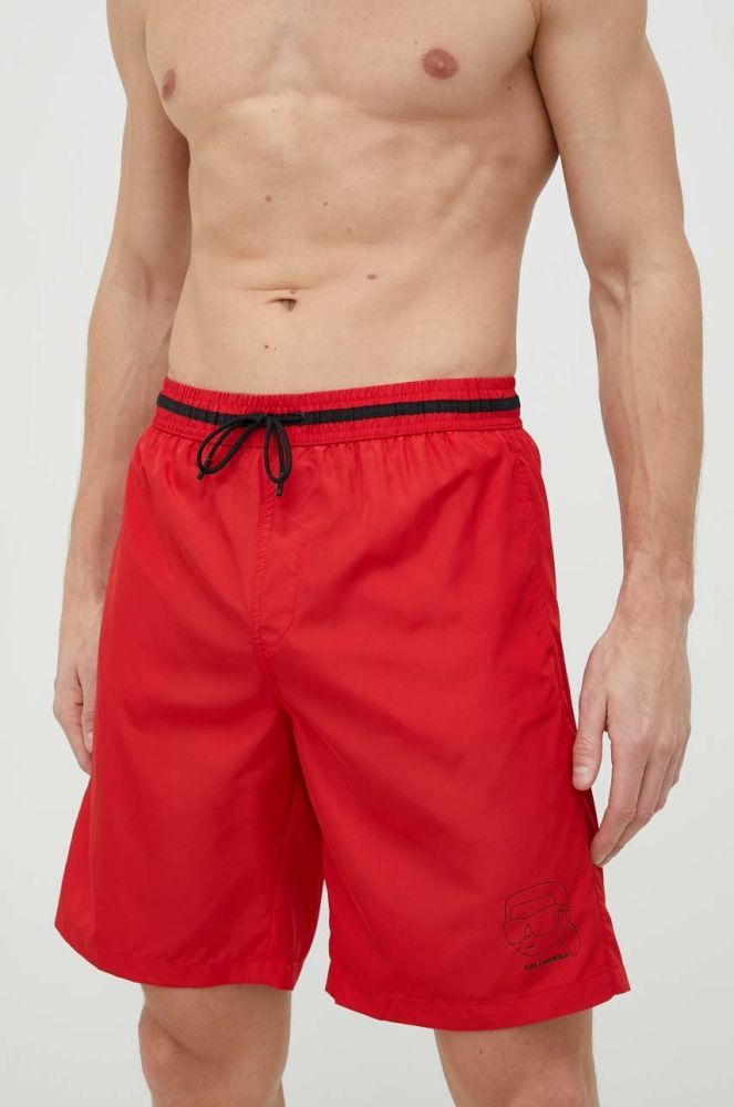 Купальні шорти Karl Lagerfeld колір червоний (2923444)