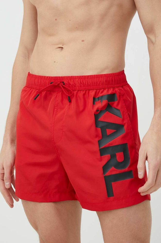 Купальні шорти Karl Lagerfeld колір червоний (2923473)
