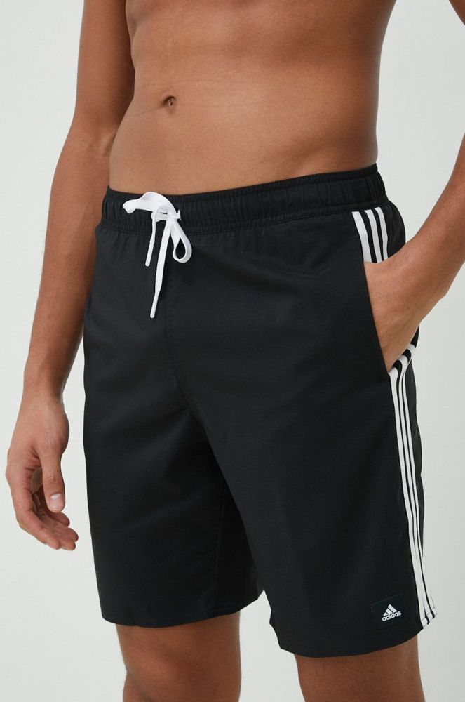 Купальні шорти adidas Performance 3-Stripes CLX колір чорний