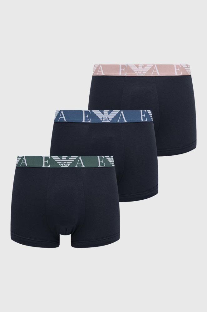 Боксери Emporio Armani Underwear 3-pack чоловічі колір синій (2919494)
