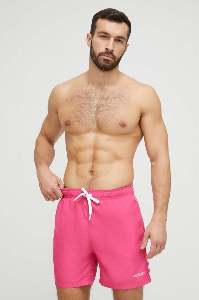 Купальні шорти Armani Exchange колір рожевий