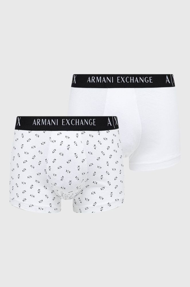 Боксери Armani Exchange 2-pack чоловічі колір білий