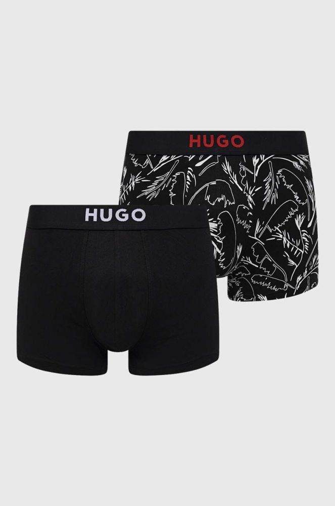 Боксери HUGO 2-pack чоловічі колір чорний (3076877)