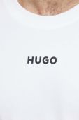 Піжамна футболка HUGO колір білий з принтом