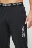Піжамні штани Superdry чоловічі колір сірий з принтом (3081353)