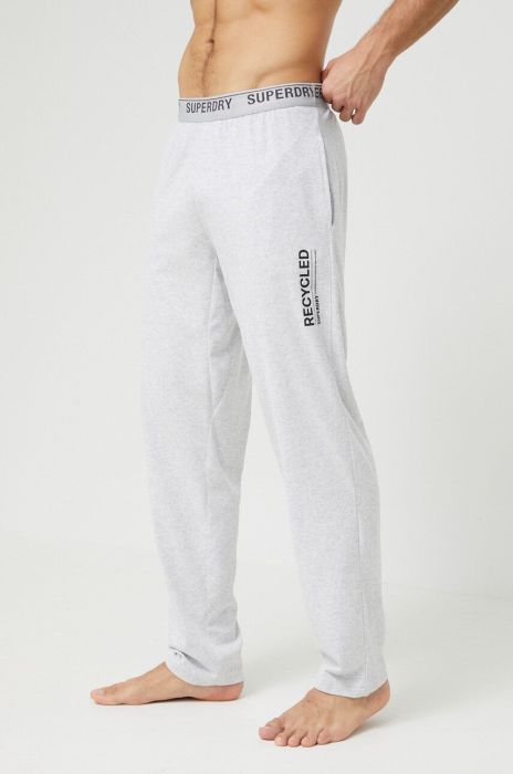 Піжамні штани Superdry чоловічі колір сірий з принтом (3081358)