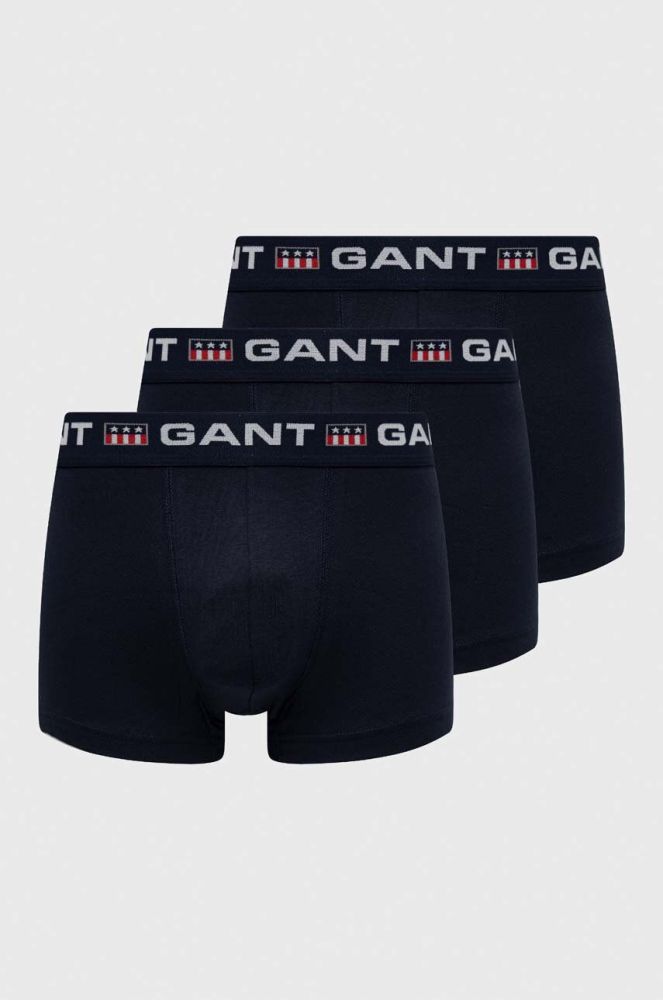 Боксери Gant 3-pack чоловічі колір синій (3068631)