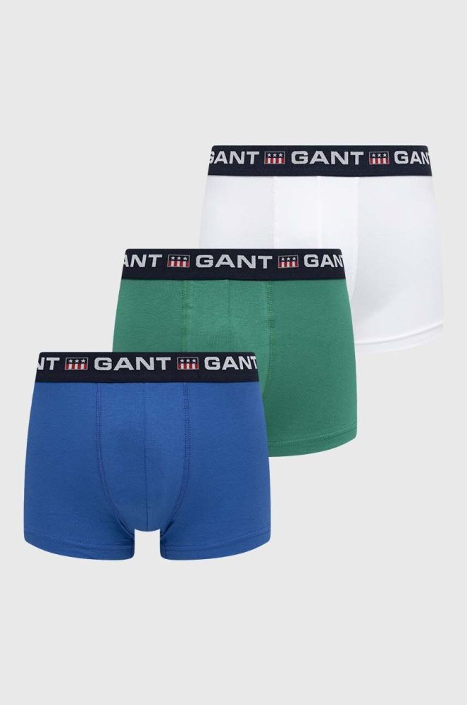 Боксери Gant 3-pack чоловічі колір зелений