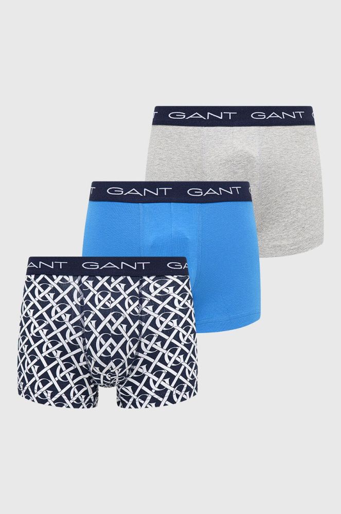 Боксери Gant 3-pack чоловічі колір синій (3184521)