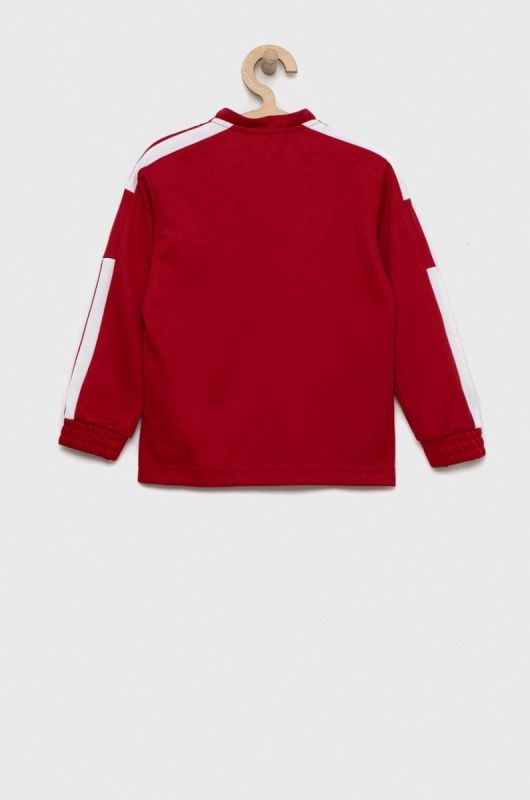 Дитяча кофта adidas Performance Sq21 Tr Jkt Y колір червоний з аплікацією фото 2