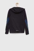 Дитяча кофта adidas колір чорний з капюшоном з принтом (3003310)