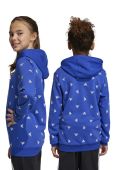 Дитяча кофта adidas U BLUV HD з капюшоном візерунок колір блакитний
