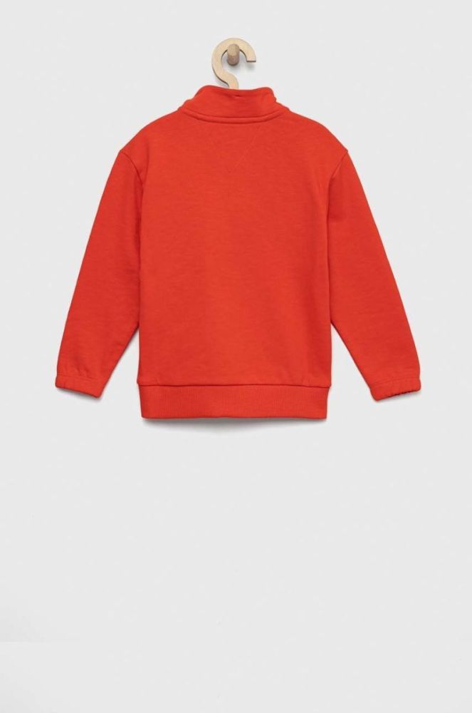 Дитяча бавовняна кофта Tommy Hilfiger колір червоний однотонна фото 2