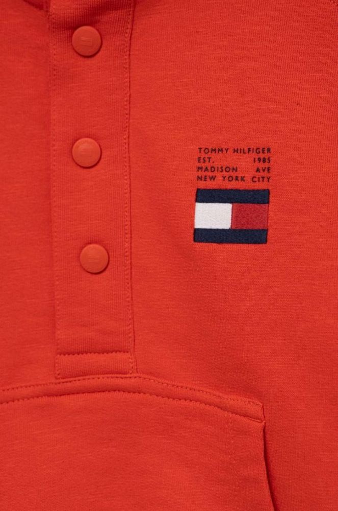 Дитяча бавовняна кофта Tommy Hilfiger колір червоний однотонна фото 3