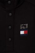 Дитяча бавовняна кофта Tommy Hilfiger колір чорний однотонна
