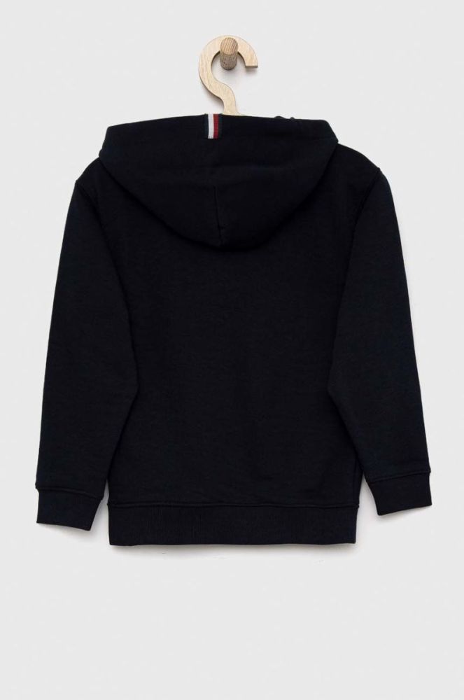 Дитяча кофта Tommy Hilfiger колір синій з капюшоном з принтом (2910777) фото 2