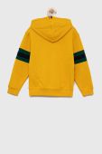Дитяча кофта Tommy Hilfiger колір жовтий з капюшоном візерунок