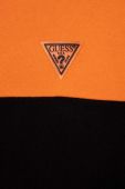 Дитяча кофта Guess колір помаранчевий з капюшоном візерунок