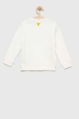 Дитяча бавовняна кофта Guess колір білий з аплікацією (3135658)