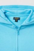 Дитяча бавовняна кофта OVS з капюшоном однотонна колір блакитний (3042956)
