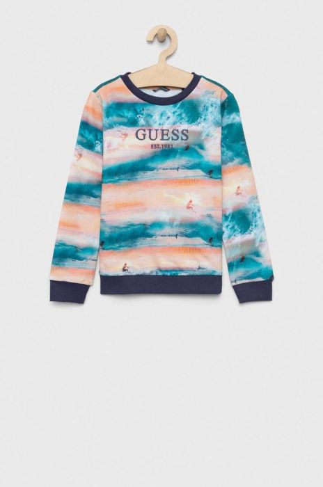 Дитяча бавовняна кофта Guess візерунок колір барвистий (3122055)