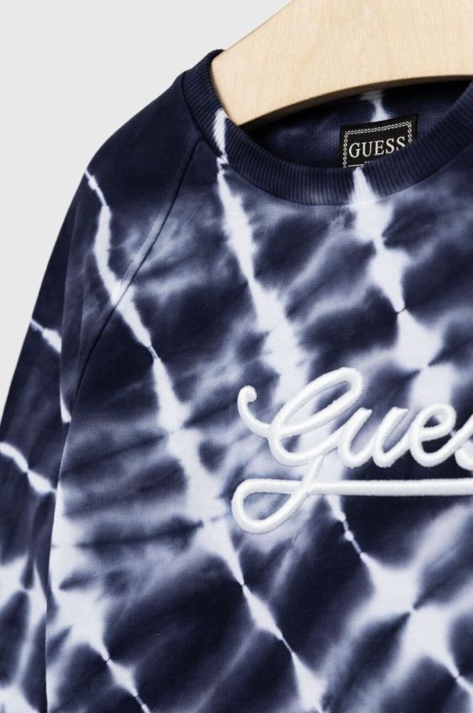 Дитяча бавовняна кофта Guess колір синій візерунок (3135670) фото 3