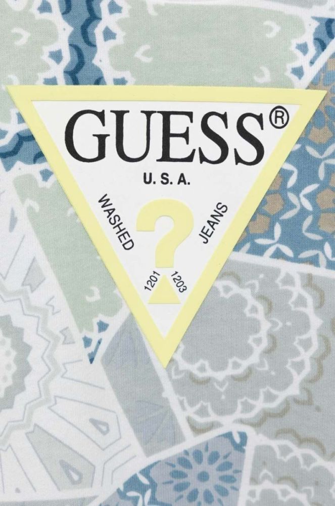 Дитяча бавовняна кофта Guess візерунок колір блакитний (3003344) фото 3