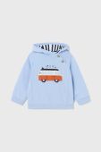Кофта для немовлят Mayoral з капюшоном з аплікацією колір блакитний