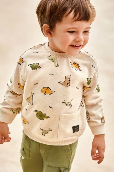 Дитяча кофта Mayoral колір бежевий візерунок (2939056)
