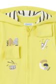 Кофта для немовлят Mayoral колір жовтий з капюшоном з принтом (2946668)