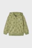 Дитяча кофта Mayoral колір зелений з капюшоном візерунок (2946708)