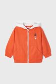 Дитяча кофта Mayoral колір помаранчевий з капюшоном з принтом (2946716)