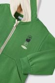 Дитяча кофта Mayoral колір зелений з капюшоном з принтом (2946731)