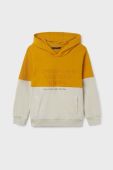 Дитяча кофта Mayoral колір жовтий з капюшоном з принтом (2939217)